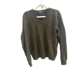 Polo by Ralph Lauren olive green lambswool sweater XL